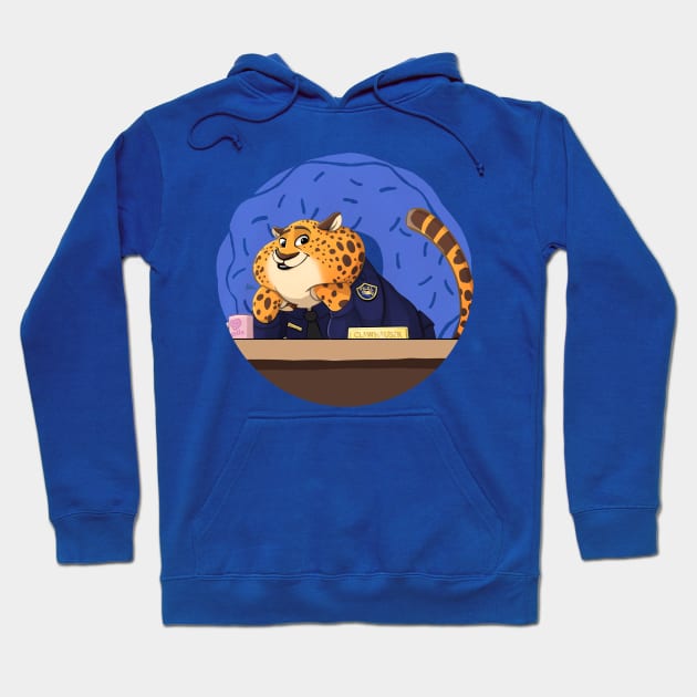 Officer Clawhauser Hoodie by Mike Mincey